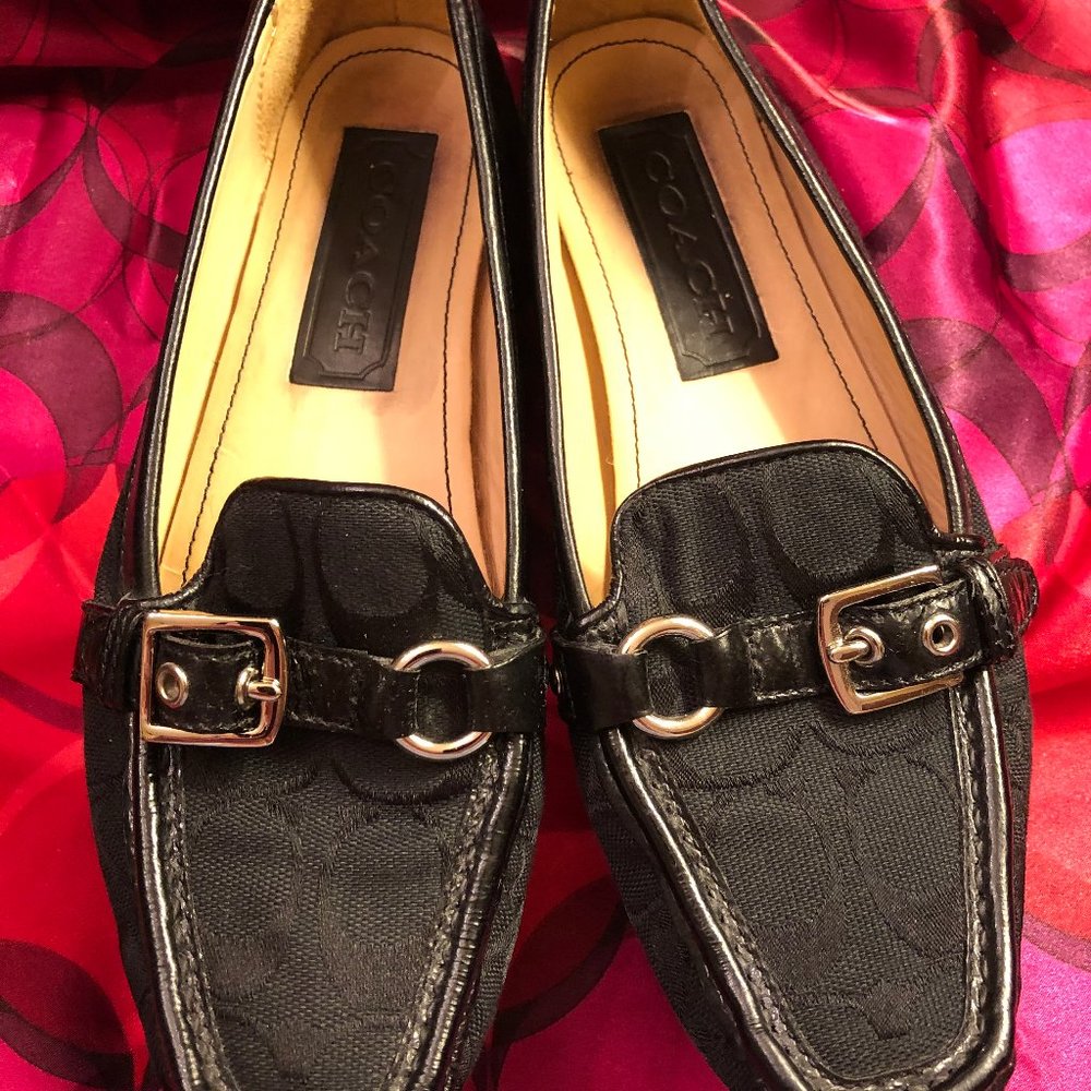 Black Coach Signature Flats (Size 7.5)